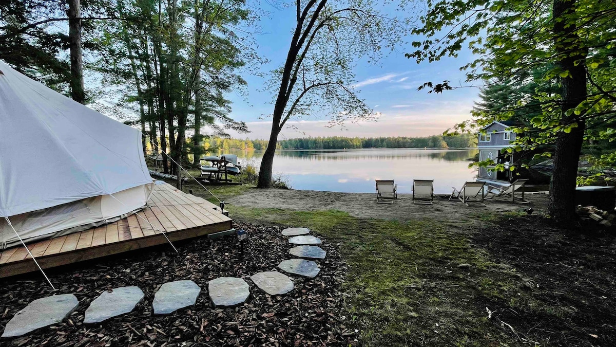 Fire pit by the water